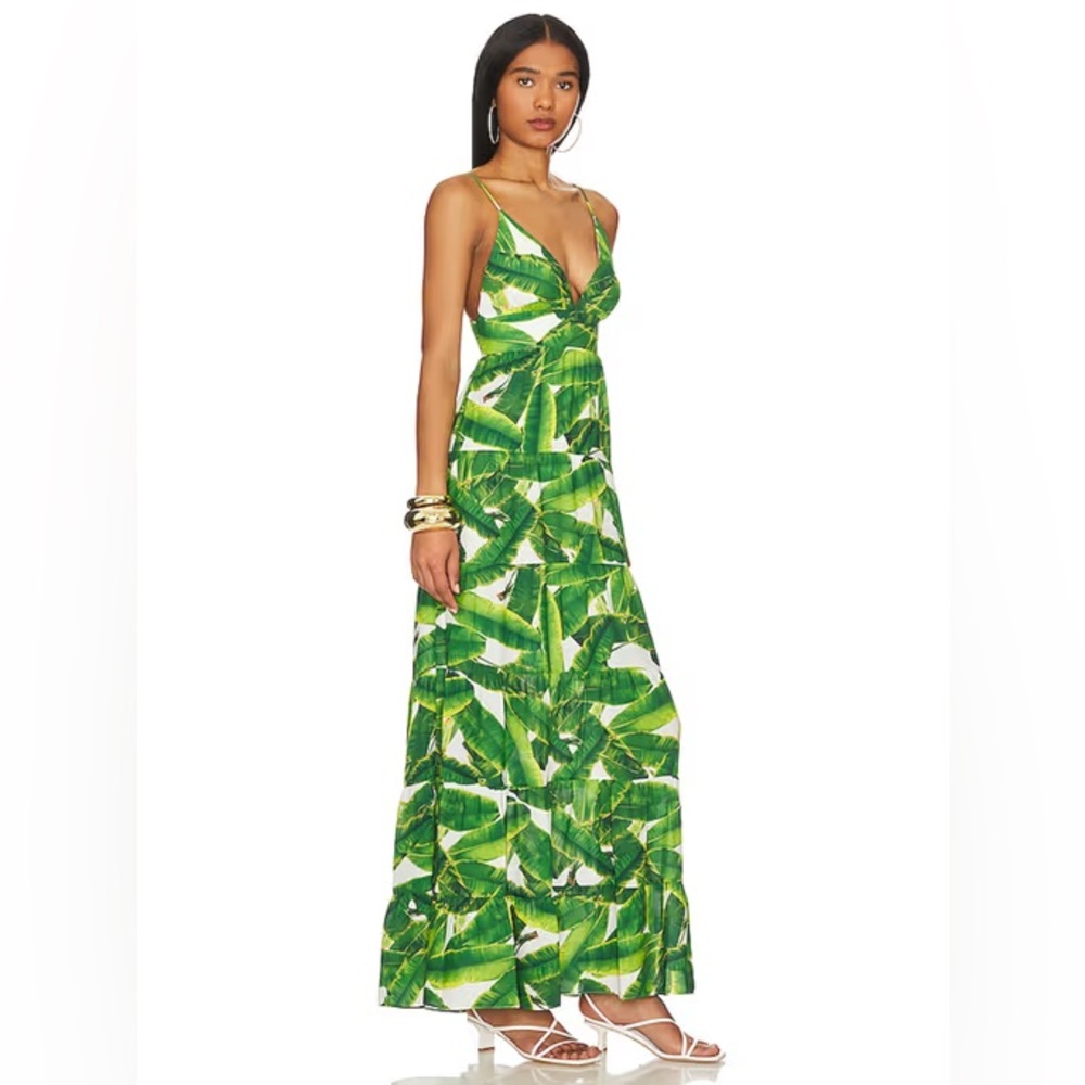 Alice + Olivia Karolina Halter Maxi Dress